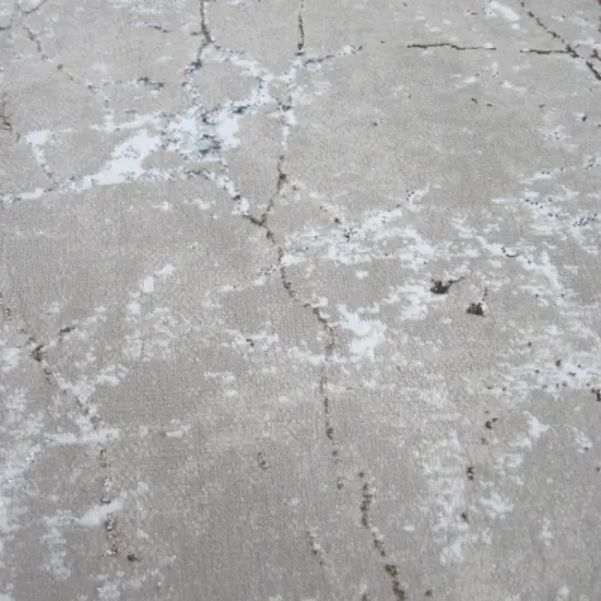 Dywan okrągły Luna 4695B 58 light beige/vizon beżowy marmur