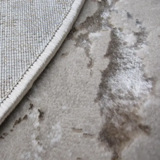 Dywan okrągły Luna 4695B 58 light beige/vizon beżowy z połyskiem