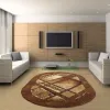 Dywan nowoczesny Apis brązowy owalny do salonu