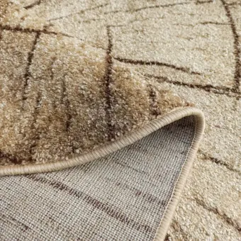 Dywan nowoczesny Tronko orzech beżowy owalny do salonu