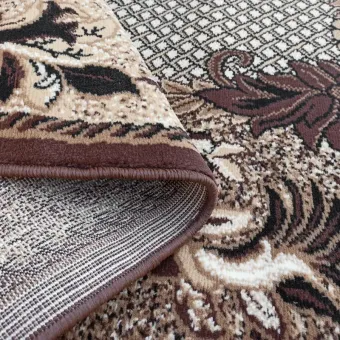 Dywan Venezia nowoczesny kratka kwiaty owalny 714773 50911 brown