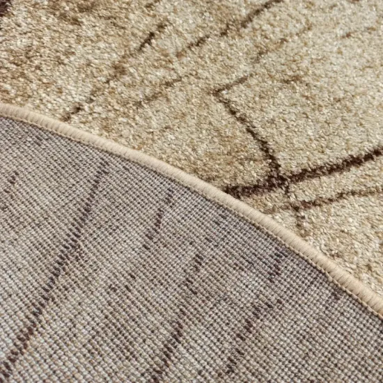 Dywan nowoczesny Tronko orzech beżowy owalny elipsa