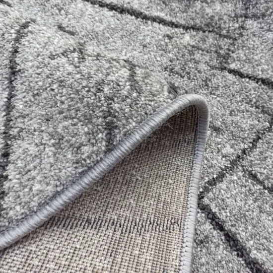 Dywan nowoczesny Silver Tronko szary owalny do salonu