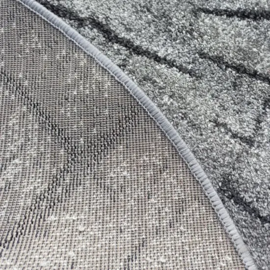 Dywan nowoczesny Silver Tronko szary owalny elipsa