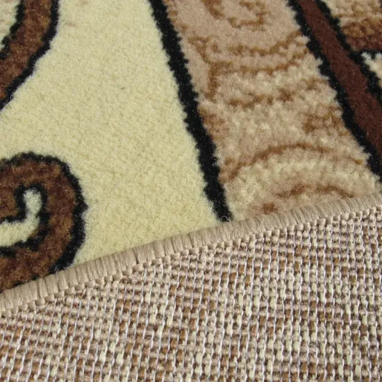 Dywan nowoczesny Apis beżowy owalny