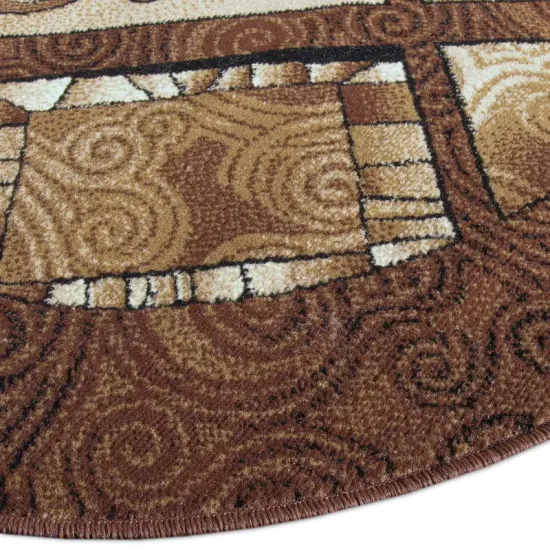 Dywan nowoczesny Apis brązowy owalny