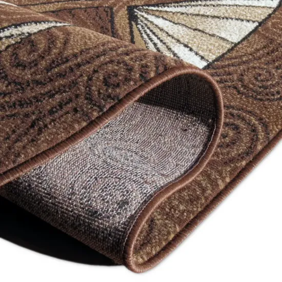 Dywan nowoczesny Apis brązowy owalny