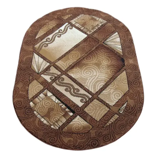 Dywan nowoczesny Apis brązowy owalny do pokoju