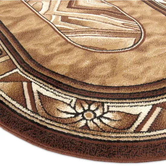 Dywan nowoczesny Welen Opal stare złoto owalny elipsa