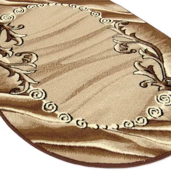 Dywan nowoczesny Welen Santi beżowy owalny do pokoju