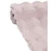 Dywan pluszowy typu shaggy Rabbit Merlin 3D różowy pudrowy z długim włosiem