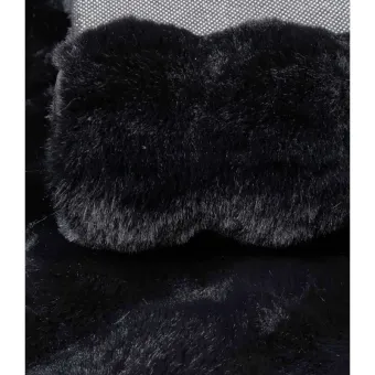 Dywan pluszowy typu shaggy Rabbit Bubble czarny trójwymiarowy