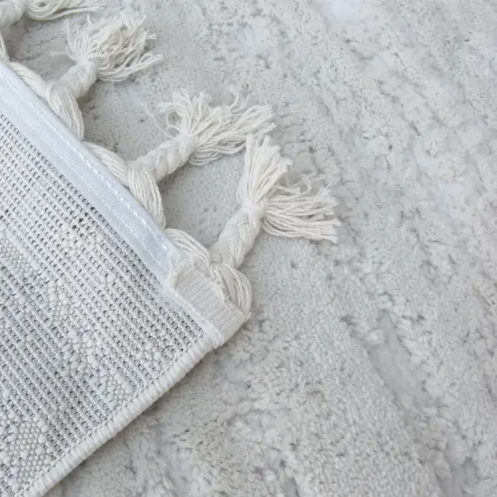 Dywan typu shaggy boho Siena 8425A bone papatya nowoczesny