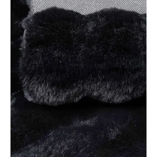 Dywan pluszowy typu shaggy Rabbit Bubble czarny trójwymiarowy