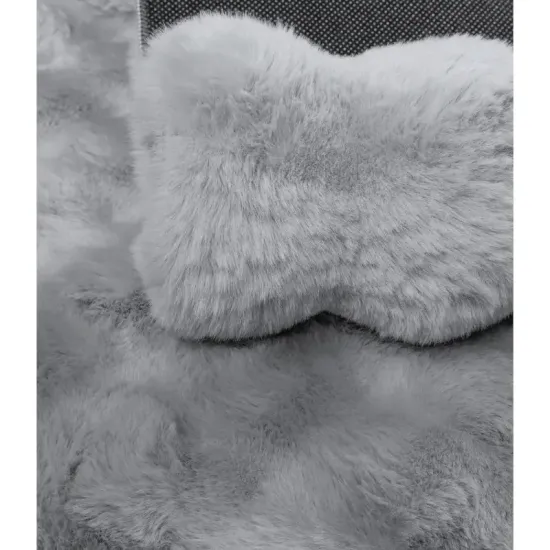 Dywan pluszowy typu shaggy Rabbit Bubble szary trójwymiarowy