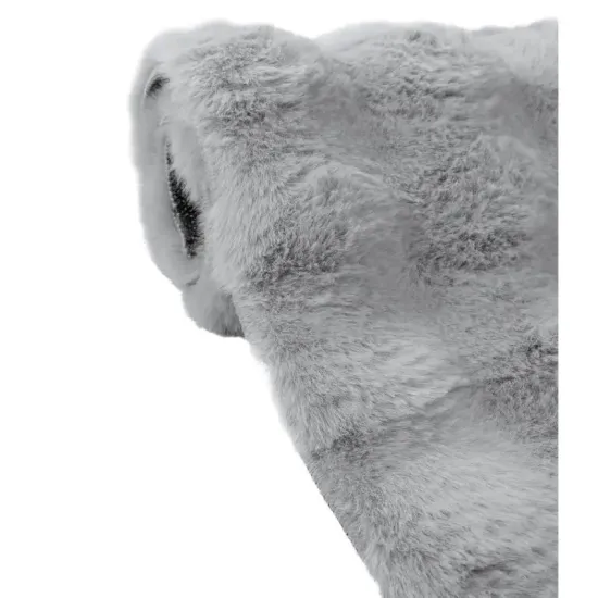 Dywan pluszowy typu shaggy Rabbit Bubble szary z długim włosiem