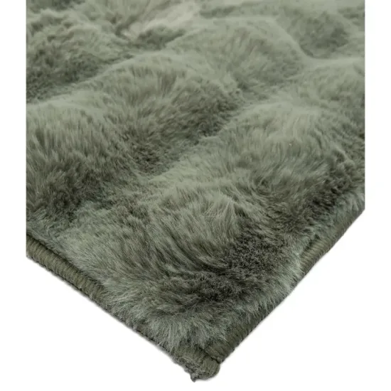 Dywan typu shaggy Rabbit Bubble zielony miękki włos pluszowy