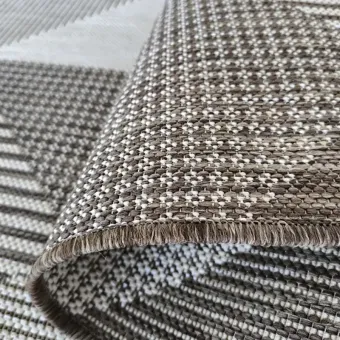 Dywan sznurkowy dwustronny Zara 16 brązowy płaski