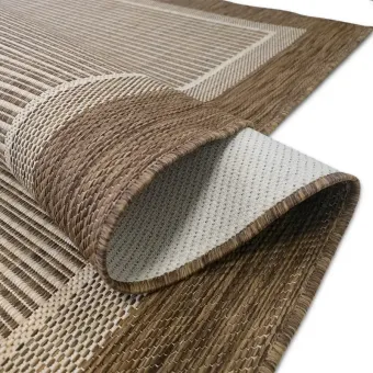 Dywan sznurkowy EQOS 001 beige beżowy tkany na płasko