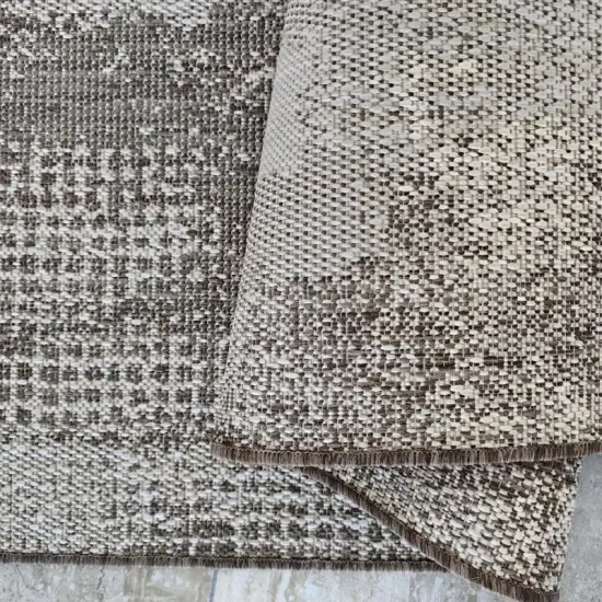 Dywan sznurkowy dwustronny Zara 10 brązowy płaski