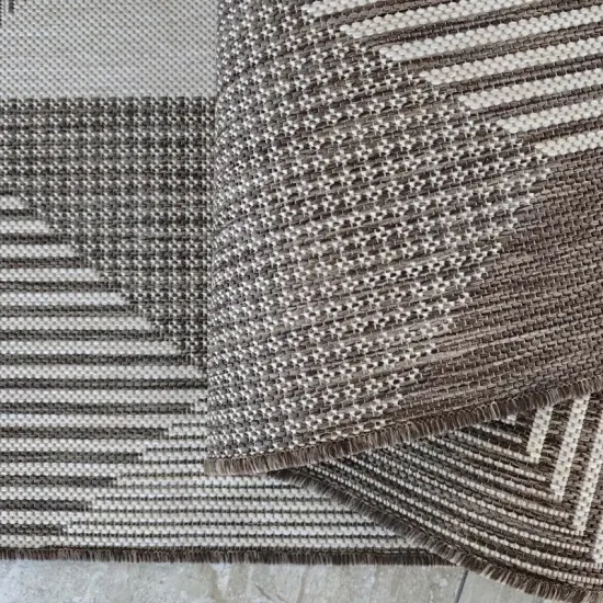 Dywan sznurkowy dwustronny Zara 16 brązowy do kuchni