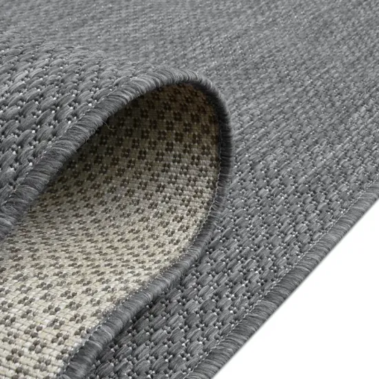 Dywan sznurkowy Flat 48663/920 grafitowy gładki jednolity