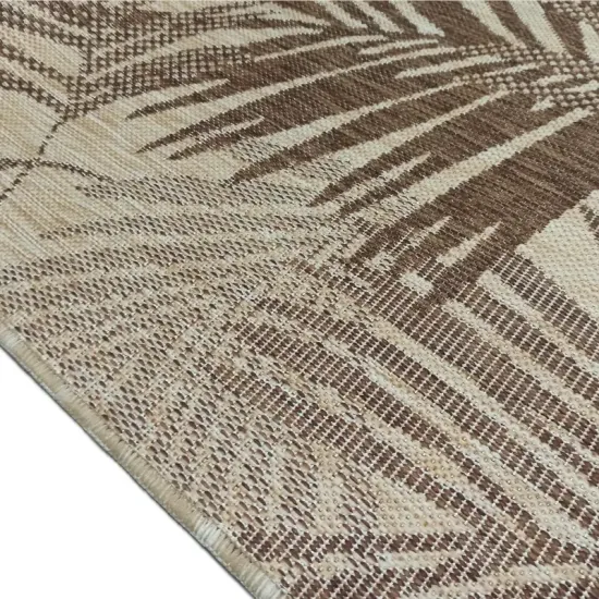 Dywan sznurkowy EQOS 0005 beigDywan sznurkowy EQOS 0005 beige beżowy płaski w palmy