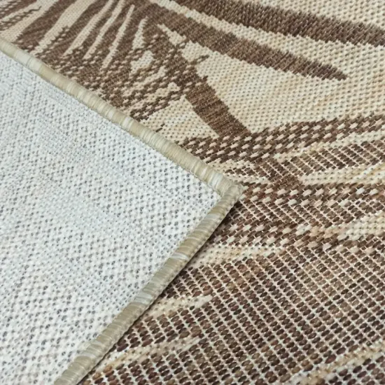 Dywan sznurkowy EQOS 0005 beige beżowy podgumowany w palmy