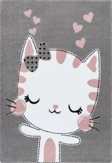 Dywan dziecięcy Petit C553 Kitty kotek szary