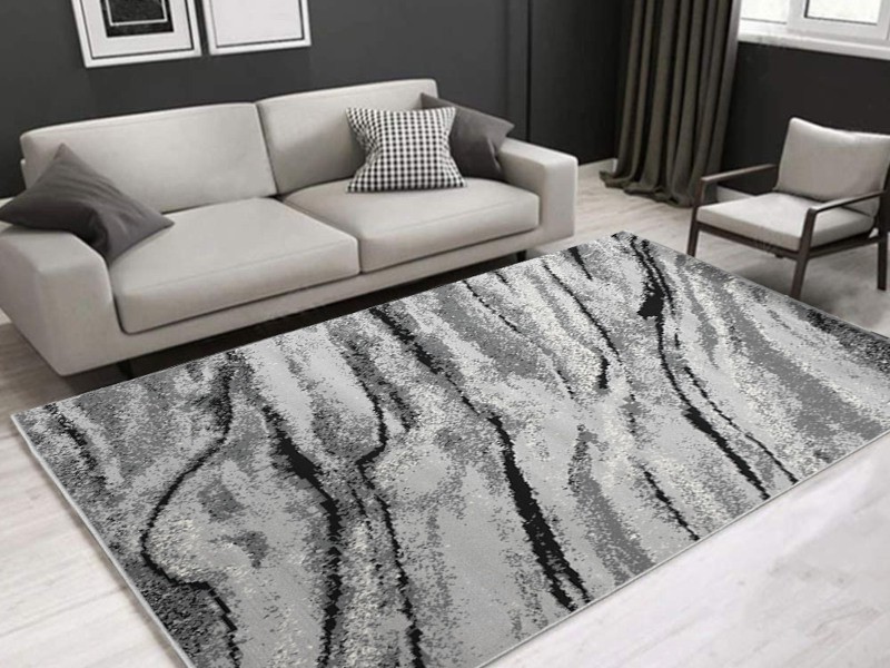 Dywan nowoczesny BCF PP Kalt 006 grey marmur