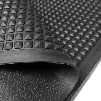 Wycieraczka gumowa z najazdem czarna ciężka solidna