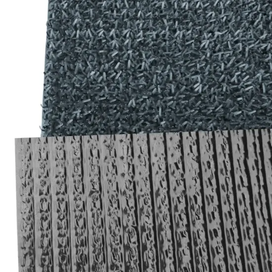 Wycieraczka zewnętrzna igłowa jeżyk cięta z rolki Astroturf ciemny szary szczotkowa