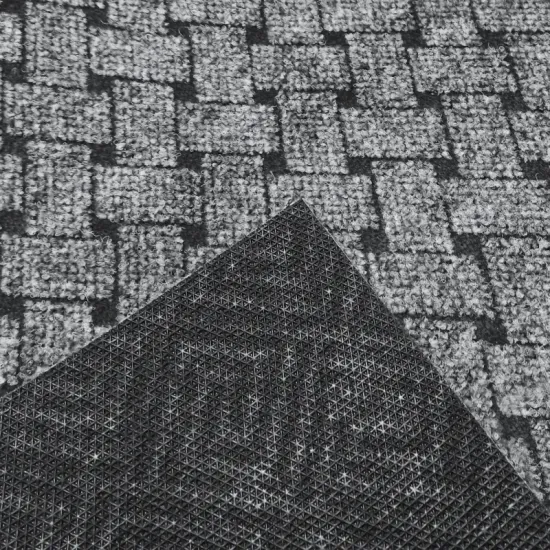 Wykładzina wycieraczka antypoślizgowa podgumowana na metry szara